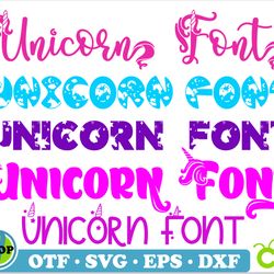 Unicorn Font Bundle | Unicorn Font SVG Cricut, UnicornFont otf, Unicorn Birthday svg, Unicorn svg Cricut, Unicorn name