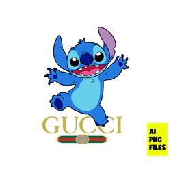stitch gucci png, gucci brand logo png, stitch png, disney gucci png, disney png, ai digital file