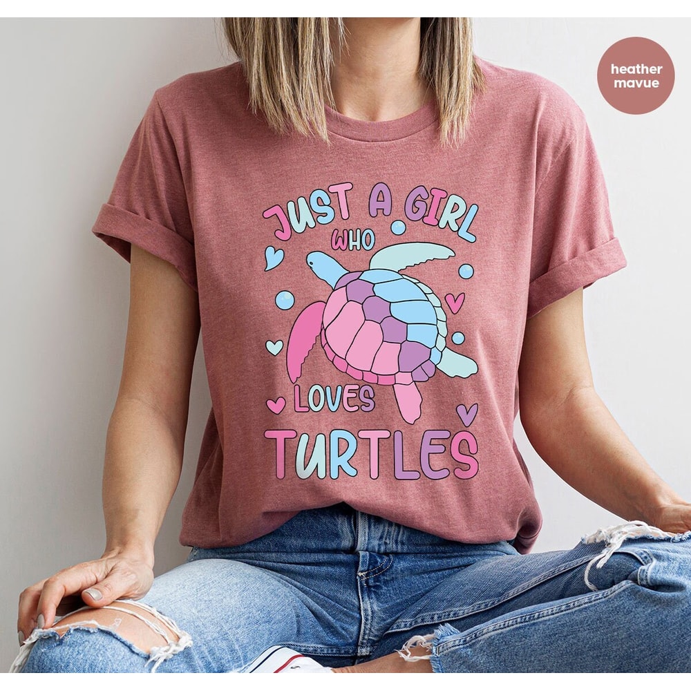 Turtle Graphic Tees, Sea Turtle Gift, Save the Turtles Shirt, Sea Animals Clothing, Cute Turtle Toddler Shirt, Ocean Women VNeck Shirt - 1.jpg