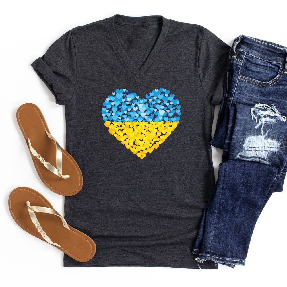 Ukraine Flag Shirt, Ukraine Shirt, Stand With Ukraine, Support Ukraine, Ukraine TShirt, Ukraine Support, Peace For Ukraine, Pray For Ukraine - 2.jpg