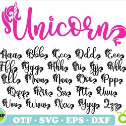 Unicorn Font svg with Tails | Name Font svg, Unicorn Font otf, Unicorn letters svg, Unicorn Font svg Cricut, Unicorn svg