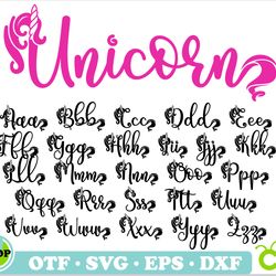 unicorn font svg with tails | name font svg, unicorn font otf, unicorn letters svg, unicorn font svg cricut, unicorn svg