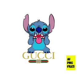 gucci stitch png, gucci brand logo png, gucci logo png, stitch png, fashion brand png, disney png, ai digital file