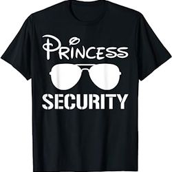 princess security funny birthday halloween party design t-shirt