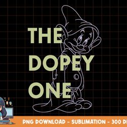 disney snow white the dopey one outlined graphic t-shirt png, sublimation, digital print