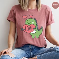 valentines day shirts, valentines gifts, kids valentines tshirt, valentines for kids, dinosaur graphic tees, gifts for k