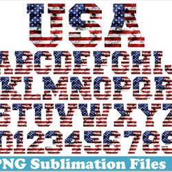 usa flag grunge letters and numbers png files | usa flag font png, american flag letters patriotic 4th of july png usa