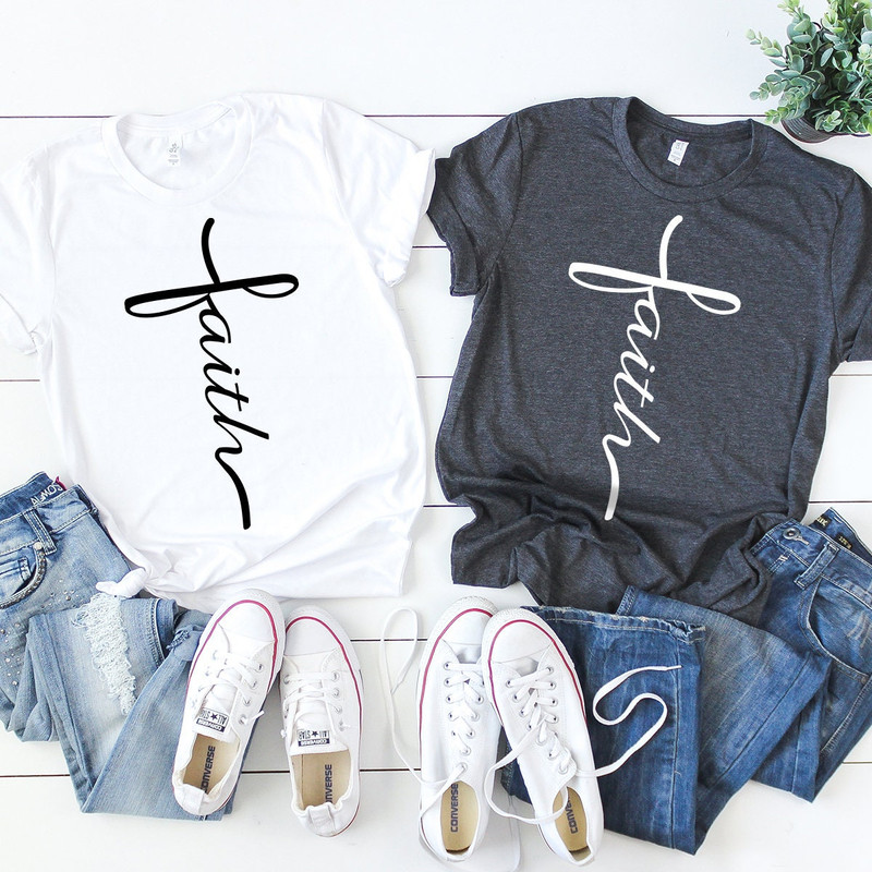 Vertical Cross Shirt, Faith T-Shirt, Faith Cross Tee, Religious Shirt, Church Shirt, Jesus Love Gift, Inspirational Christian Shirt - 2.jpg