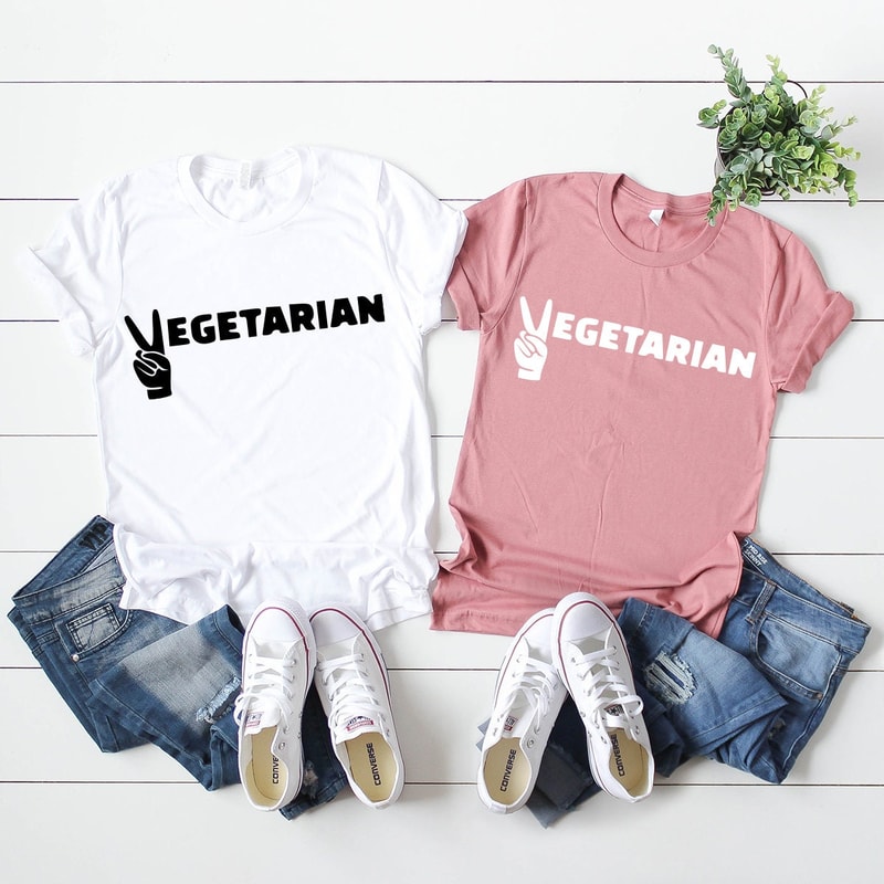 Vegetarian T-Shirt, Animal Lover Tee, Animal Activist Shirt, Vegan Shirt, Vegan Gift, Vegetarian Gift, Funny Vegetarian Tee, Veggie Tee - 4.jpg