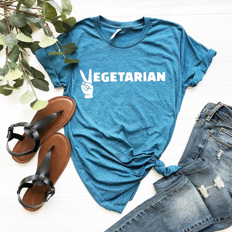 Vegetarian T-Shirt, Animal Lover Tee, Animal Activist Shirt, Vegan Shirt, Vegan Gift, Vegetarian Gift, Funny Vegetarian Tee, Veggie Tee - 5.jpg