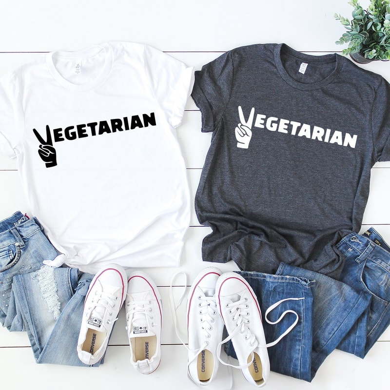 Vegetarian T-Shirt, Animal Lover Tee, Animal Activist Shirt, Vegan Shirt, Vegan Gift, Vegetarian Gift, Funny Vegetarian Tee, Veggie Tee - 6.jpg