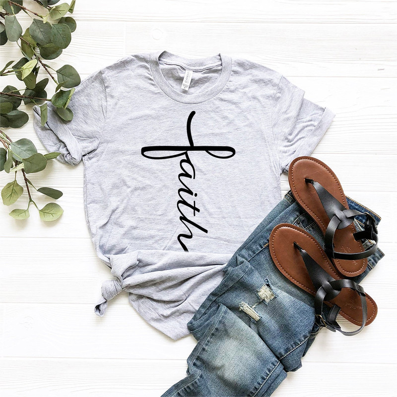Vertical Cross Shirt, Faith T-Shirt, Faith Cross Tee, Religious Shirt, Church Shirt, Jesus Love Gift, Inspirational Christian Shirt - 6.jpg
