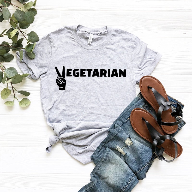 Vegetarian T-Shirt, Animal Lover Tee, Animal Activist Shirt, Vegan Shirt, Vegan Gift, Vegetarian Gift, Funny Vegetarian Tee, Veggie Tee - 7.jpg