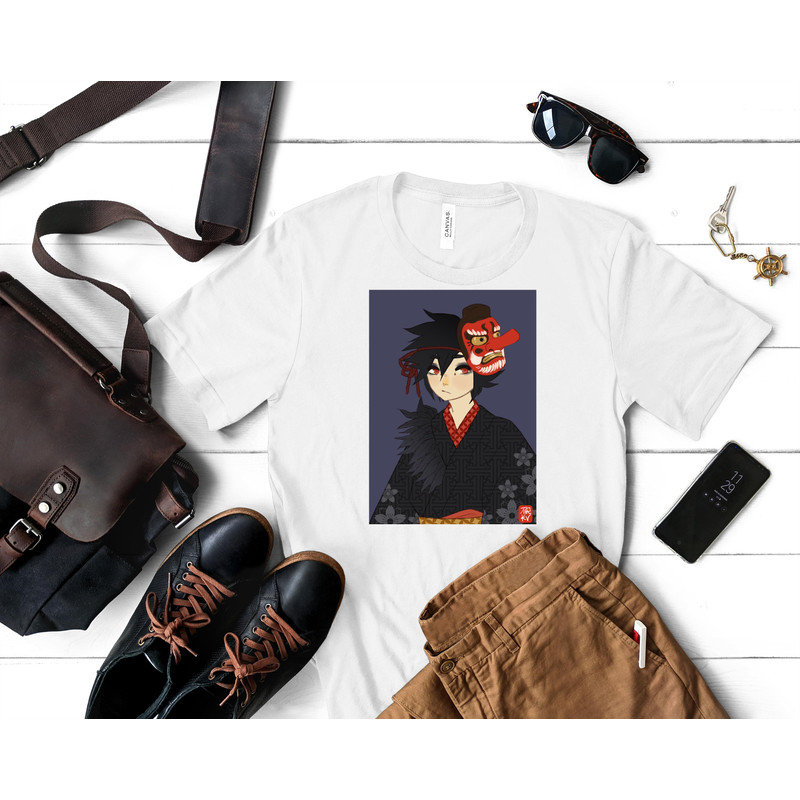 Fumikage Tokoyami (BNHA Traditional Japan) Classic T-Shirt 253_White_White.jpg