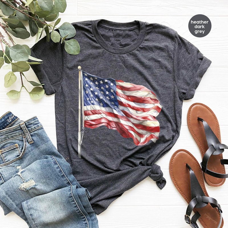 Vintage American Flag Shirt, Memorial Day Graphic Tees, Cool 4th of July Gift, Independence Day Tee, Patriotic Outfit, Gifts for American - 2.jpg