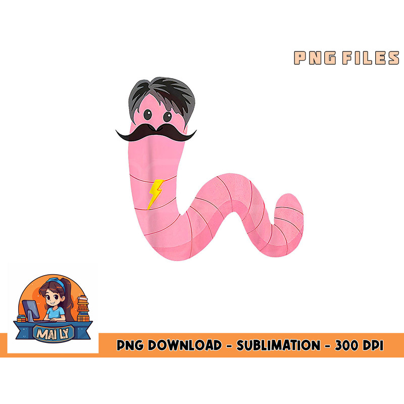 Worm With A Mustache James Tom Ariana Reality png, digital download copy.jpg