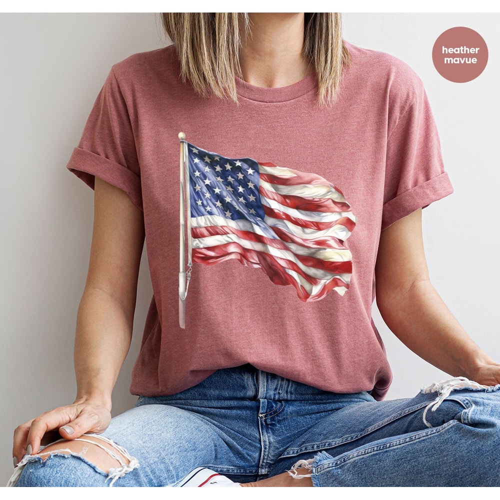 Vintage American Flag Shirt, Memorial Day Graphic Tees, Cool 4th of July Gift, Independence Day Tee, Patriotic Outfit, Gifts for American - 7.jpg