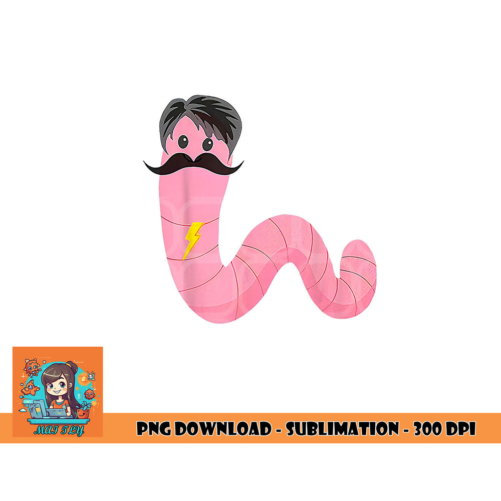 Worm With A Mustache James Tom Ariana Reality png, digital download copy.jpg