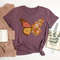 Vintage Butterfly T Shirt, Flower Butterfly Graphic Tee For Women, Aesthetic Butterfly Spring Shirt, Crewneck Retro Floral Butterfly Shirt - 6.jpg