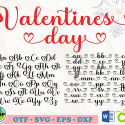 Valentine Day Font with Hearts otf | Love font svg, Font with Hearts svg, hearts letters svg, Hearts Love svg