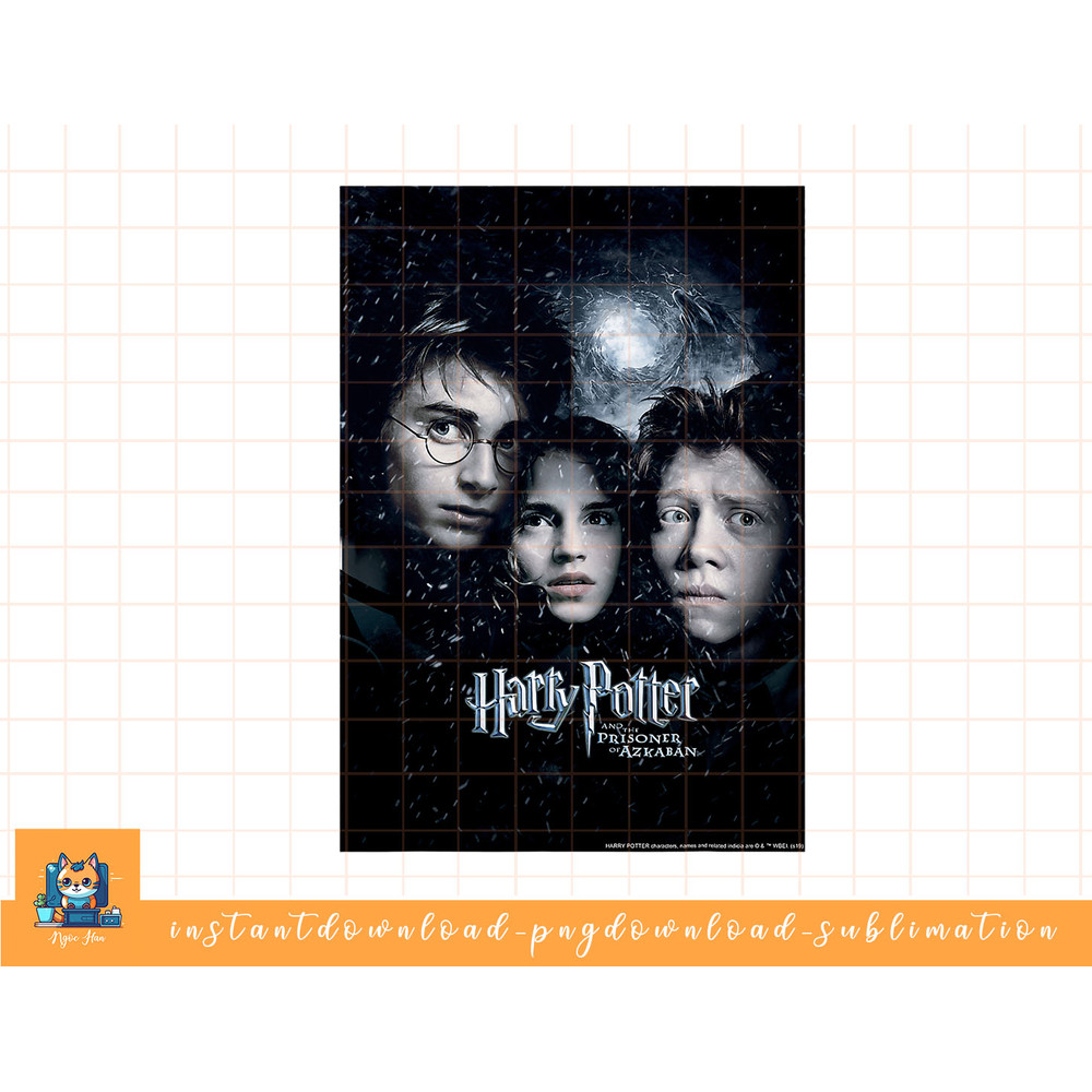 Harry Potter Prisoner Of Azkaban Harry Ron Hermione Poster png, sublimate, digital download.jpg