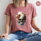 Watercolor Skulls Shirt, Groovy Graphic Tees, Cool Floral Skeleton T Shirt, Skeleton Clothing, Trendy Gift for Her, Birthday Gift for Women - 2.jpg