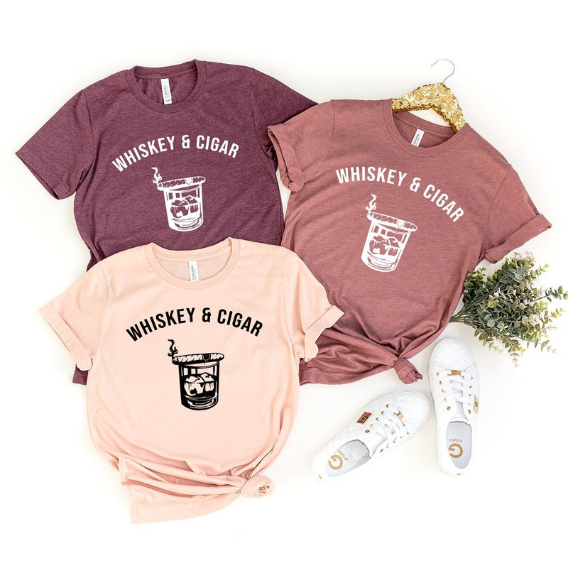 Whiskey And Cigar Shirt, Funny Drinking Shirt, Alcohol T shirt, Whiskey Lover Gift, Cigar Lover Shirt, Whiskey Cigars Gift, Smoker Tee - 1.jpg