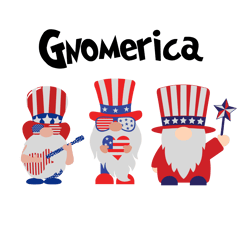 gnomerica png, 4th of july png, patriotic gnome png, american flag gnome, american flag png