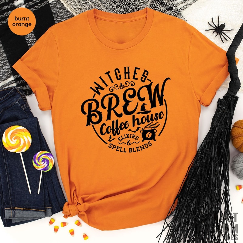 Witches Brew Coffee House Shirt, Halloween Shirt, Witch Shirt, Halloween Gifts, Coffee Lover Shirt, Women Halloween Shirt, Girls Halloween - 3.jpg