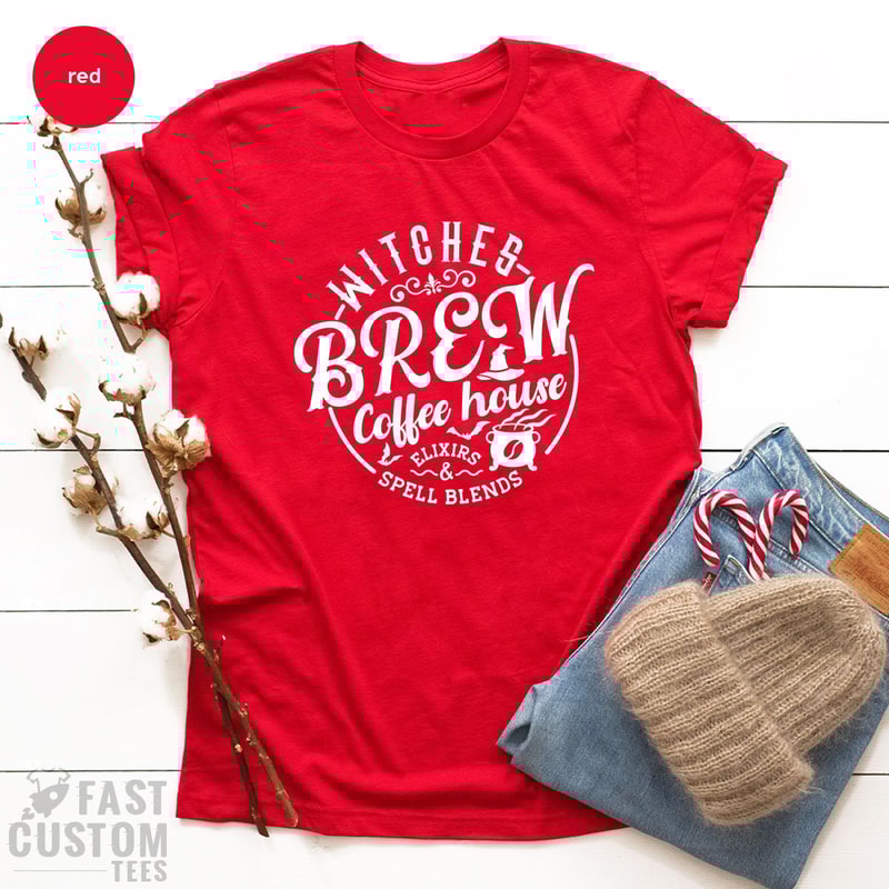 Witches Brew Coffee House Shirt, Halloween Shirt, Witch Shirt, Halloween Gifts, Coffee Lover Shirt, Women Halloween Shirt, Girls Halloween - 8.jpg