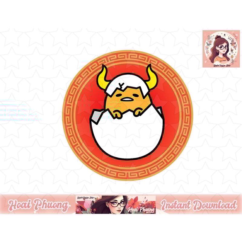 Gudetama Year of the Ox Lunar New Year 2021 png, instant download.jpg