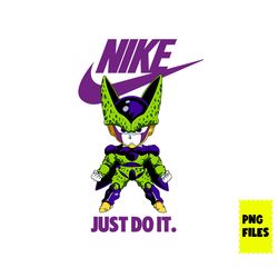cell nike png, nike logo png, just do it png, perfect cell png, drangon ball nike png, fashion brands png digital file