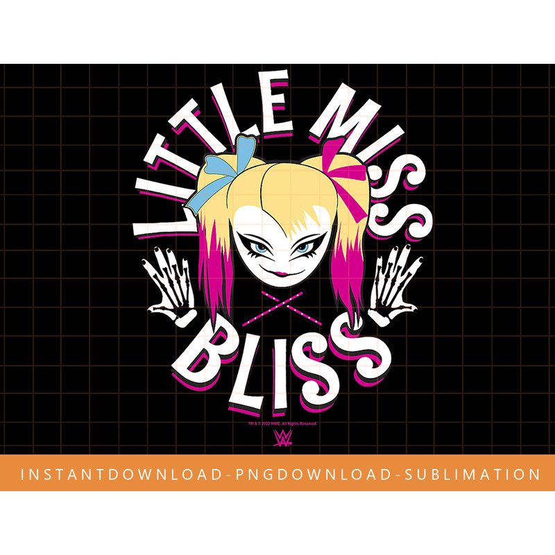 WWE Little Miss Bliss Alexa Bliss Cartoon Punk Logo T-Shirt copy.jpg