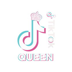 tik tok queen svg, tiktok svg, queen svg, tik tok logo svg, tiktok logo svg, tiktok svg files for silhouette, cricut, ti
