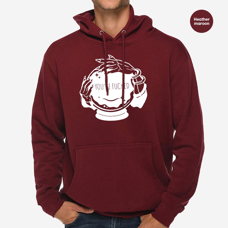 You're Fucked Sweatshirt, Witchy Long Sleeve, Goth Shirt, Halloween Hoodie, Mystical Hand Shirt, Psychic Tee, Funny Witch Shirt - 7.jpg