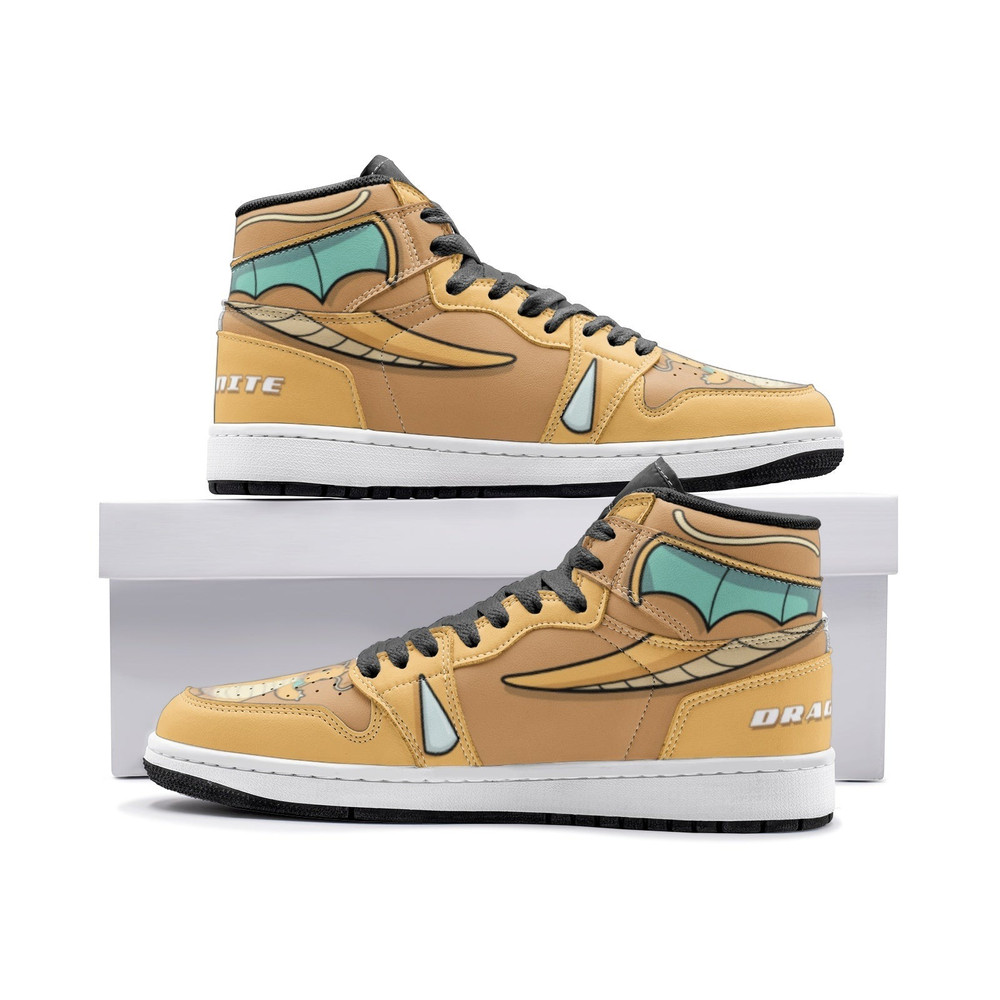 Dragonite Pokemon JD1 Shoes, Dragonite Pokemon Jordan 1 Shoes, Dragonite Shoes, Pokemon Sneaker