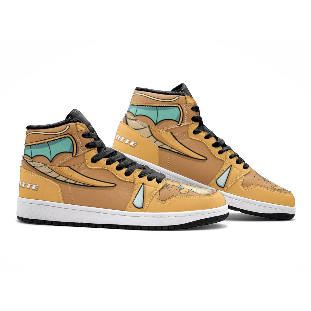 Dragonite Pokemon JD1 Shoes, Dragonite Pokemon Jordan 1 Shoes, Dragonite Shoes, Pokemon Sneaker