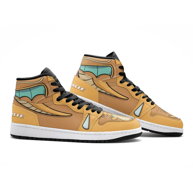 Dragonite Pokemon JD1 Shoes, Dragonite Pokemon Jordan 1 Shoes, Dragonite Shoes, Pokemon Sneaker