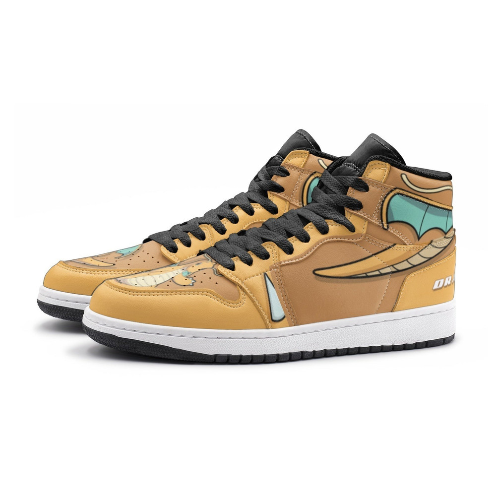 Dragonite Pokemon JD1 Shoes, Dragonite Pokemon Jordan 1 Shoes, Dragonite Shoes, Pokemon Sneaker