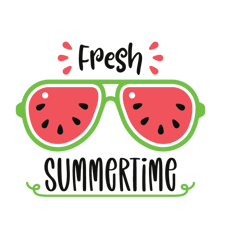 summertime summer sunglasses watermelon svg files