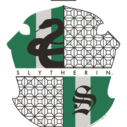 harry potter slytherin patterned crest t-shirt