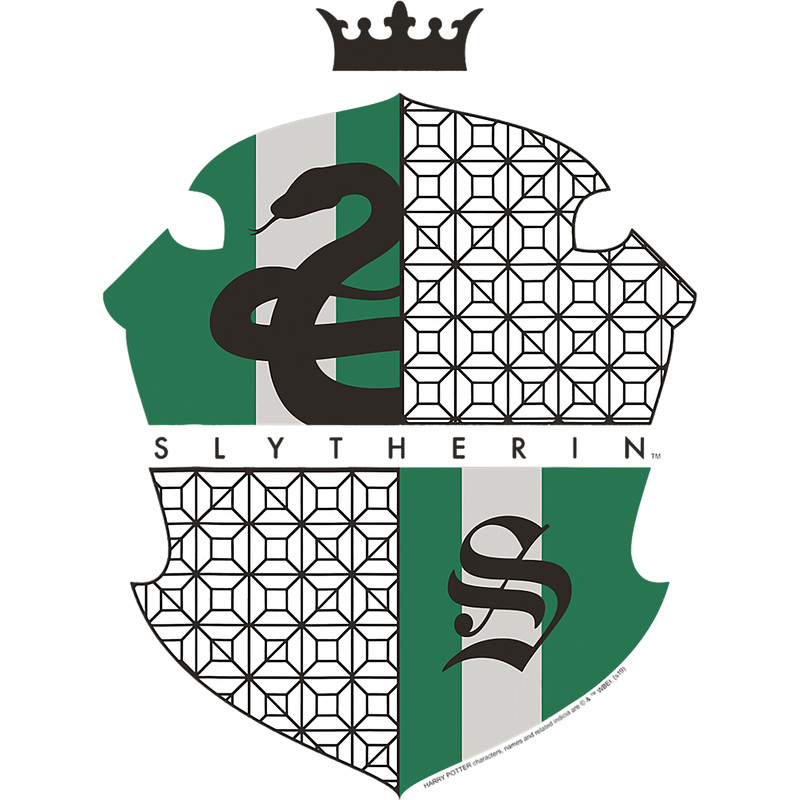 Harry Potter Slytherin Patterned Crest T-Shirt.png