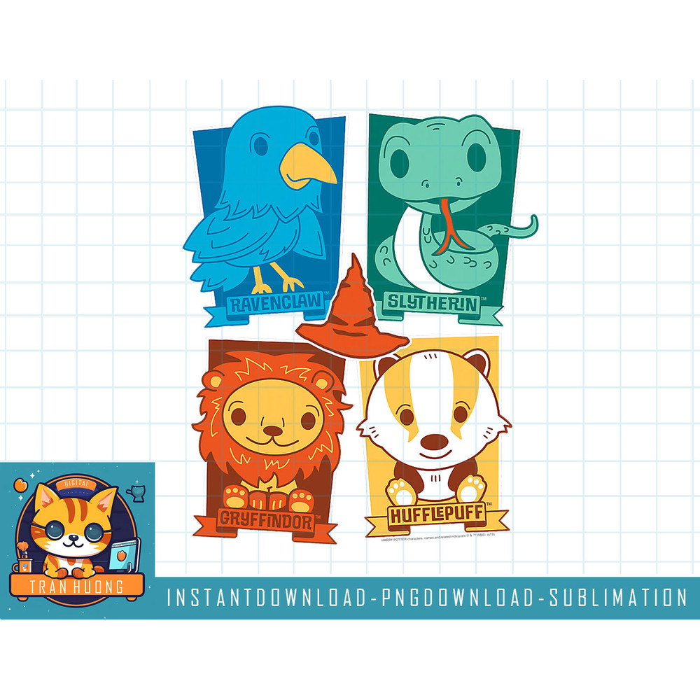 Harry Potter Sorting Hat and Houses png, sublimate, digital download.jpg