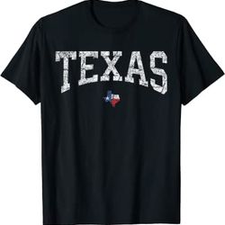 texas t shirt women men kids texas state map flag distressed t-shirt