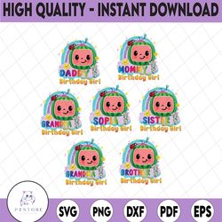personalized coco melon birthday png, customized cocomelon birthday png, custom personalize birthday family matching , w