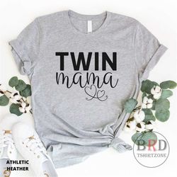 shirt for twin mama, christmas gift for mom of twins, gift for mom, twin mama gift, mom of twins t-shirt, pregnancy anno
