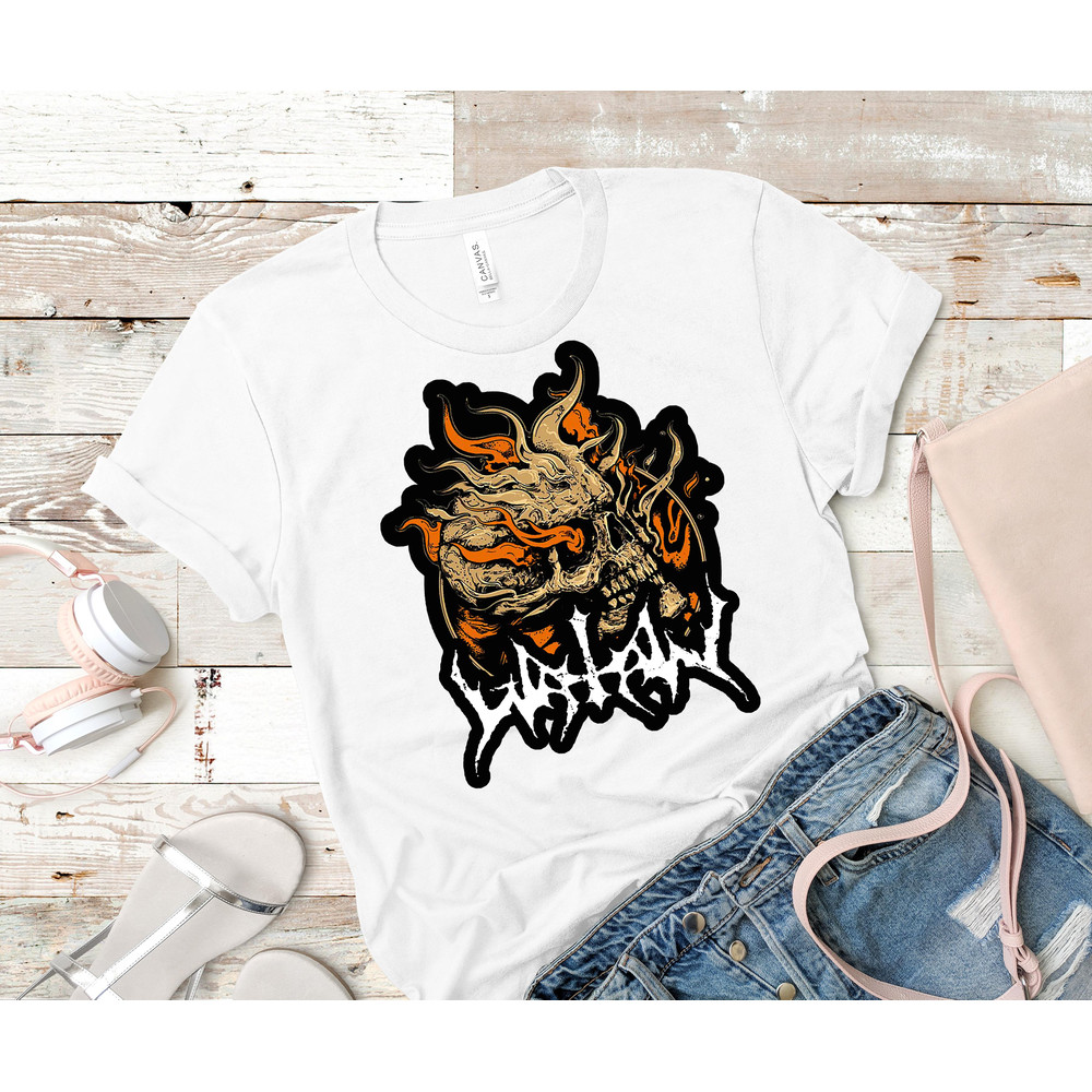 burning skull Essential T-Shirt 59_White_White.jpg