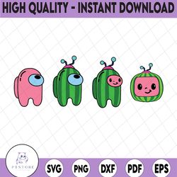 cocomelon among us svg, cocomelon svg, among us svg, cocomelon among us vector,watermelon among us svg, digital download