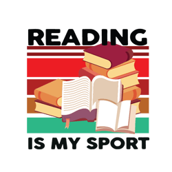 readin is my sport, i love reading book svg, reading book rainbow svg