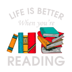 life is better when you're reading, i love reading book svg, reading book rainbow svg